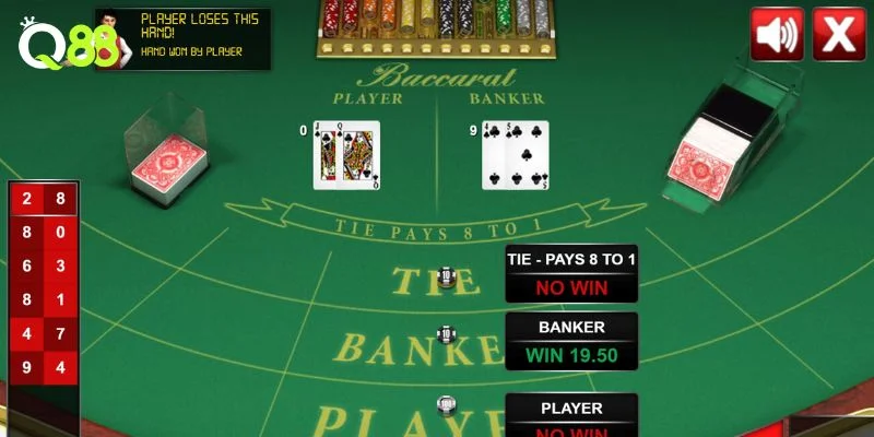 Q88 là nhà cái có sảnh cược Baccarat uy tín số 1 hiện nay.