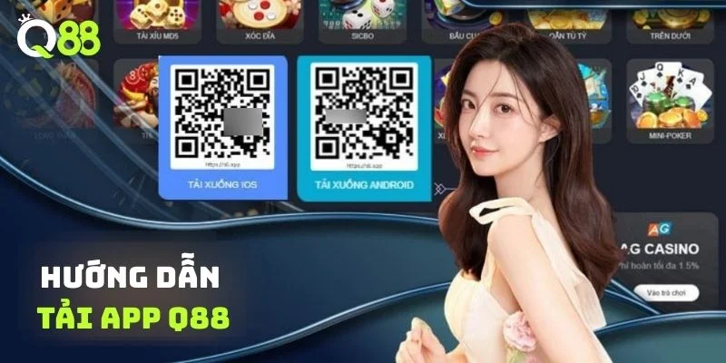 Chi tiết từng thao tác tải ứng dụng Q88 dành cho người chơi. 